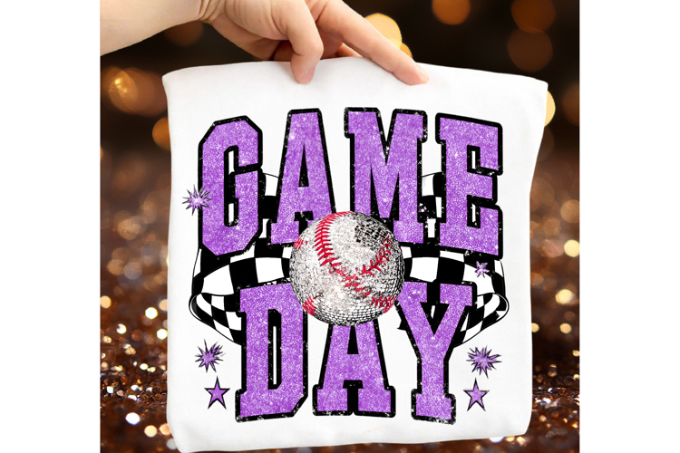 Purple Baseball Game Day PNG - Baseball Game Day Png