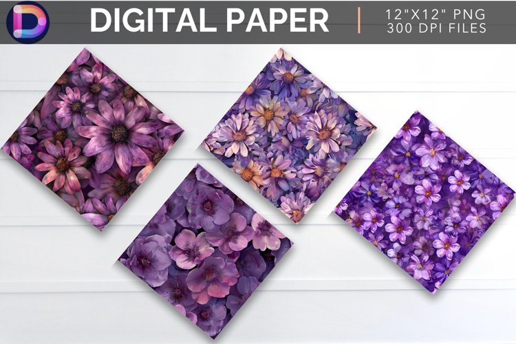 Purple Flower Clipart Image 11