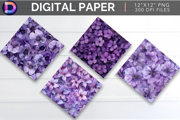 Purple Flower Clipart Image 12
