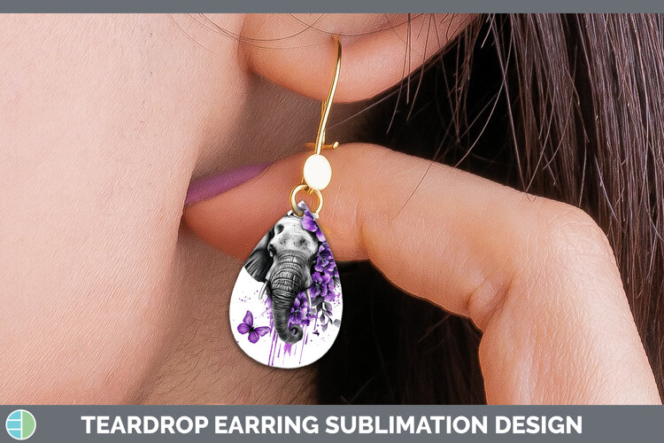 GorgeousPurple Drips Teardrop Earrings design.