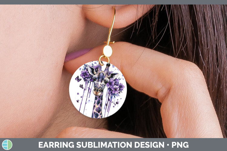 GorgeousPurple Drips Round Earrings design.