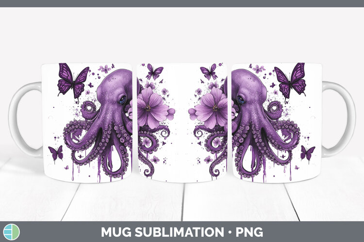 GorgeousPurple Drips Mug Wrap design.