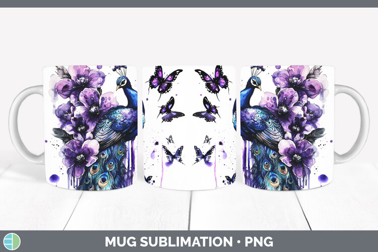 GorgeousPurple Drips Mug Wrap design.