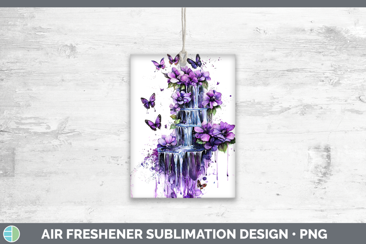 Purple Drips Waterfall Air Freshener Sublimation Car Freshen
