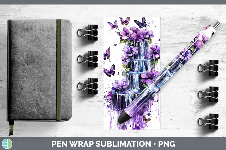 GorgeousPurple Drips Pen Wrap design.