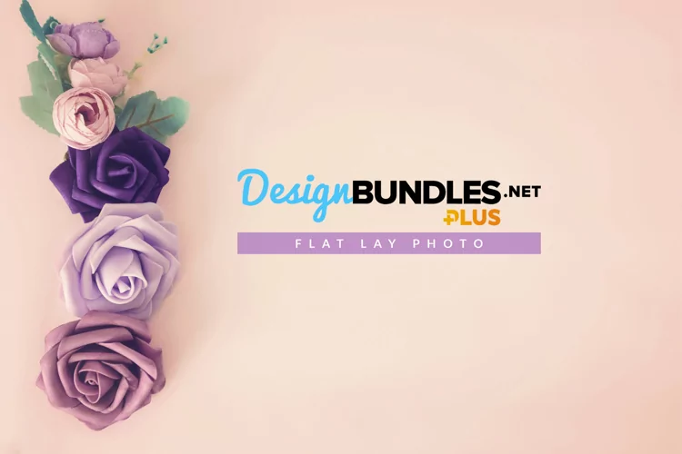 Purple Florals | Vintage Flat Lay Photo