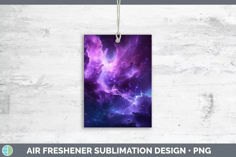 Purple Galaxy Air Freshener Sublimation Car Freshener Design