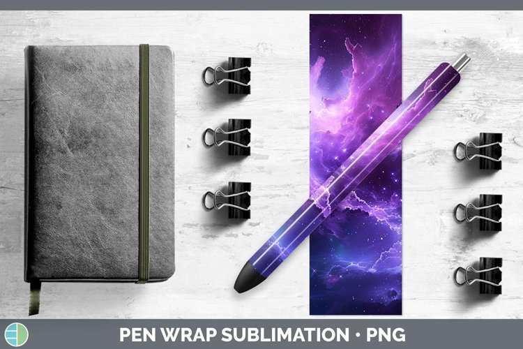 Purple Galaxy Pen Wrap Sublimation Epoxy Pen Designs