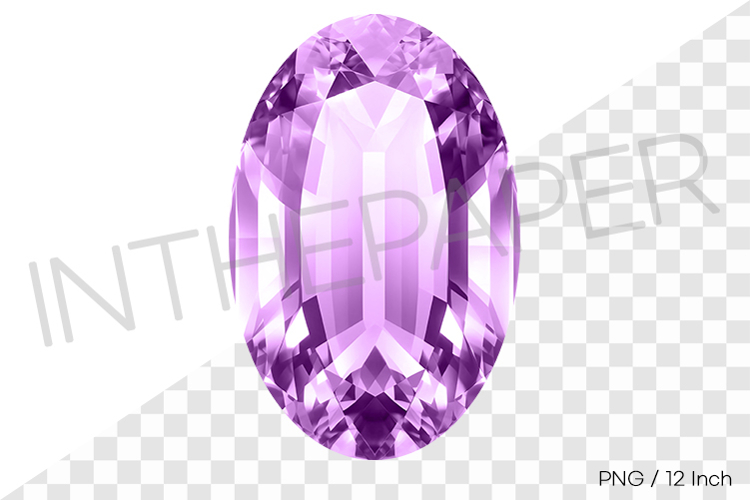 Smooth purple oval cut PNG jewelry clipart mineral gemstone