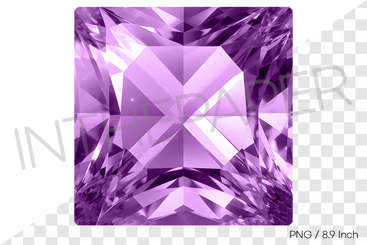 Square shape purple Princess cut PNG jewelry clipart mineral