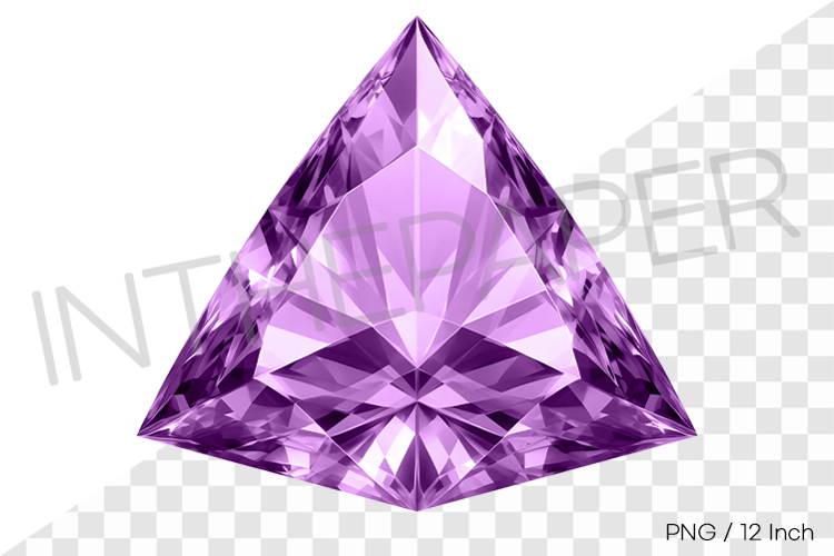 Triangle shape purple triangle cut PNG jewelry art mineral