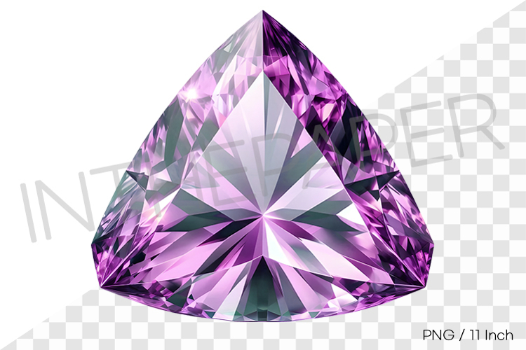 Geometric purple triangle cut PNG jewelry clipart mineral