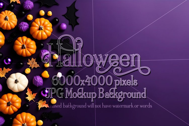 Halloween Mockup, 6000x4000 Purple Halloween Top View , d3