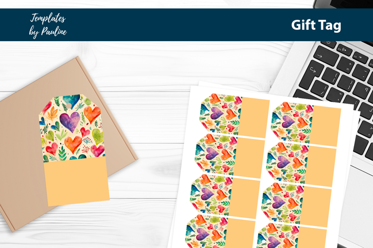 Purple Heart Gift Tag Sheet, Printable Heart Product Label