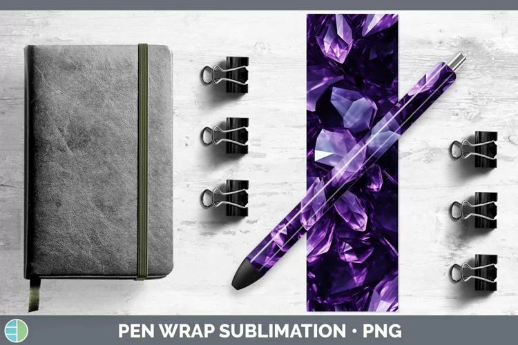 Purple Holographic Pen Wrap Sublimation Epoxy Pen Designs