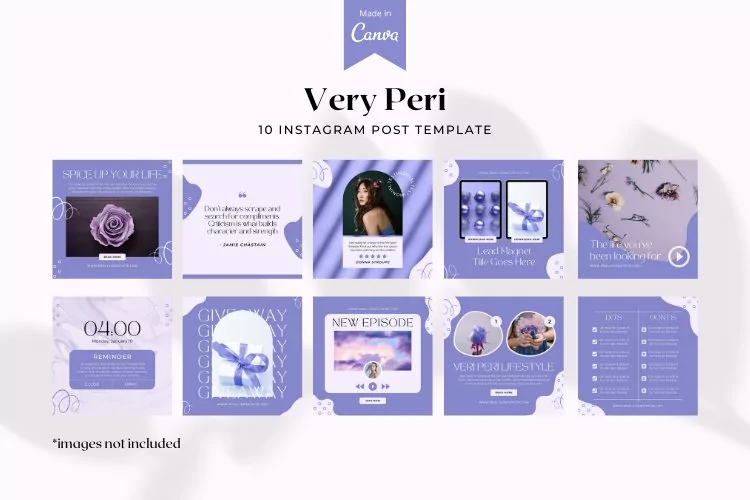 Very Peri Instagram Canva Templates
