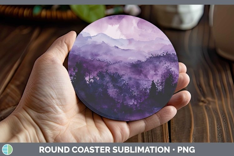 GorgeousPurple Round Coaster design.