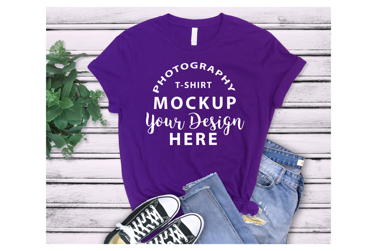 Bella Canvas 3001 Tshirt Mockup PURPLE