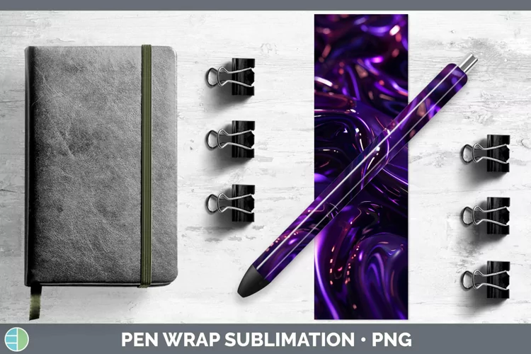 Purple Opalescent Pen Wrap Sublimation Epoxy Pen Designs