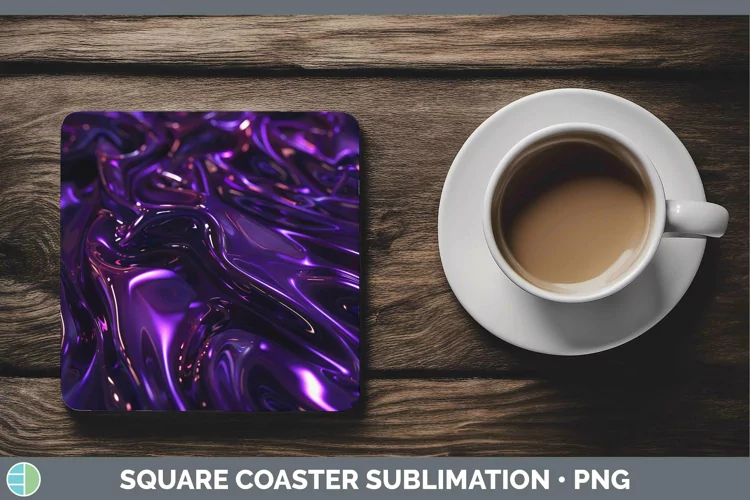 Purple Opalescent Square Coaster Sublimation Coaster Designs