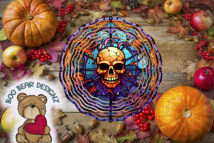 Halloween Sublimation Wind Spinner design