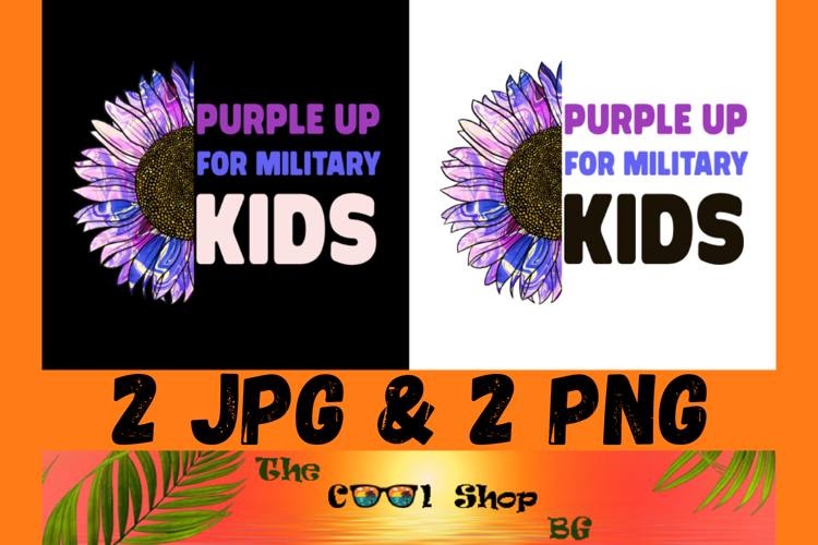 Purple Up For Military Kids Png, Military Child Png example image 1