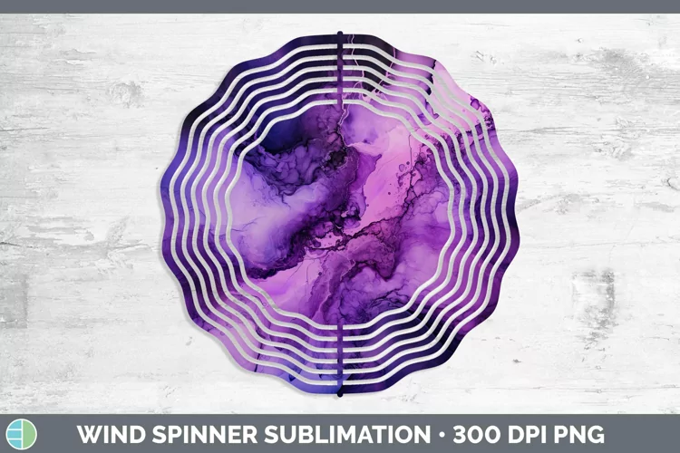 Purple Wind Spinner | Sublimation Spinner Designs