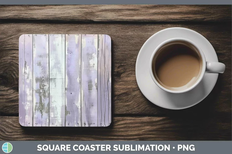 Purple Wood Square Coaster Sublimation Coaster Designs