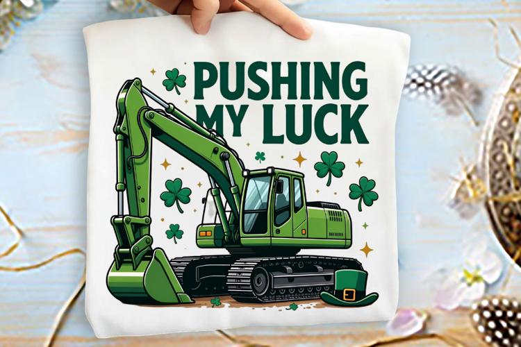 Pushing My Luck Kids St Patricks Day Png