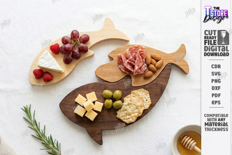 Puzzle Charcuterie Board Laser Cut| Serving Tray Kit | CNC