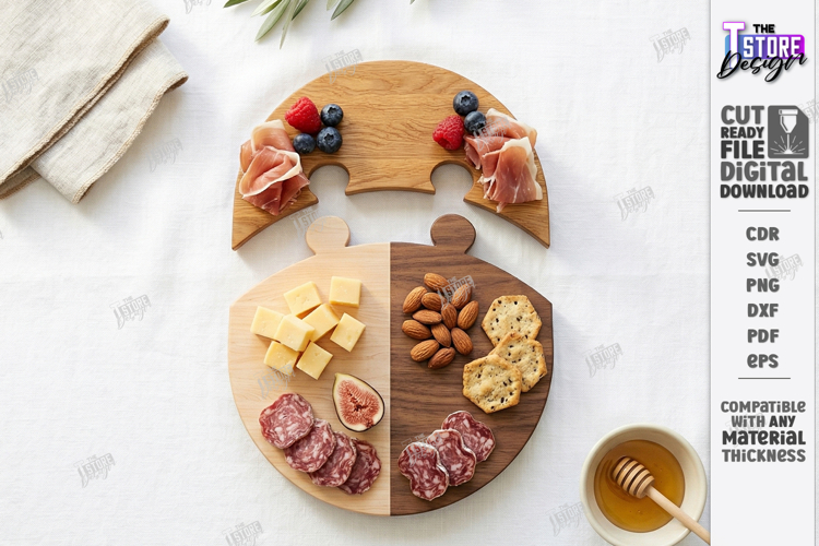 Puzzle Charcuterie Board Laser Cut| Serving Tray Kit | CNC