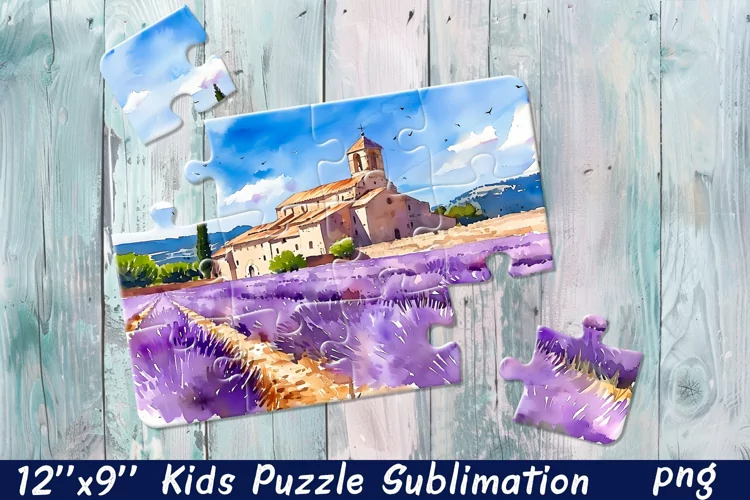 Lavender| Spring Flower Sublimation Puzzle