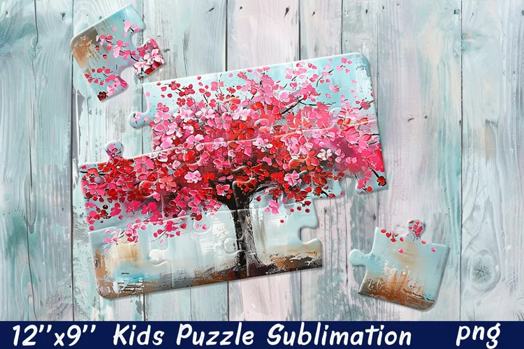 Blooming tree| Spring Flower Sublimation Puzzle