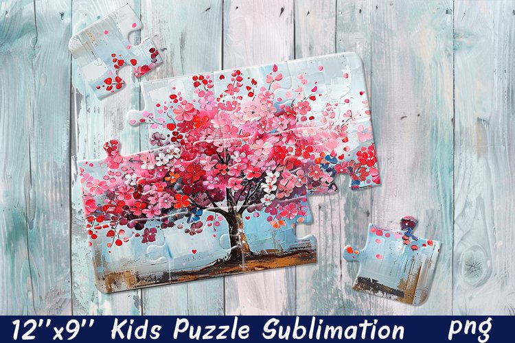 Blooming tree| Spring Flower Sublimation Puzzle example image 1