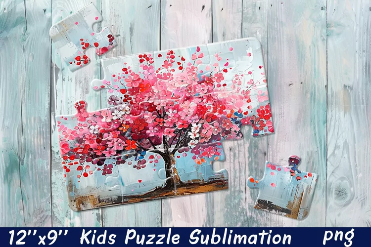 Blooming tree| Spring Flower Sublimation Puzzle
