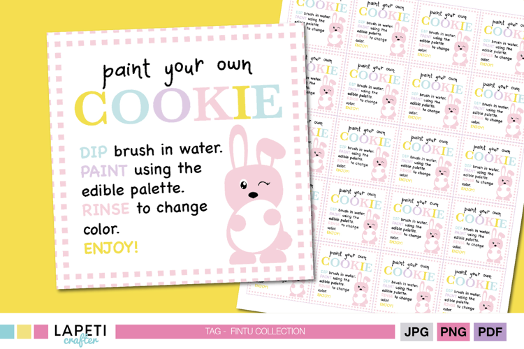 PYOC Tag Easter Printable | Paint Your Own Cookie Label