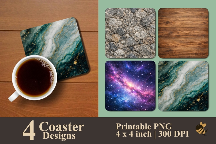 Art of Textures Coaster Sublimation Design