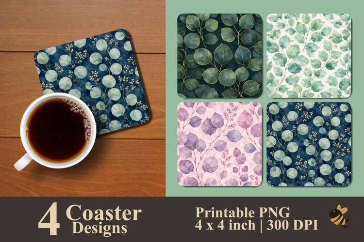 Botanical Elegance Collection Coaster Sublimation Designs
