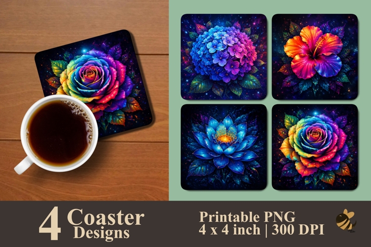 Mystic Petal Designs Coaster Sublimation Design