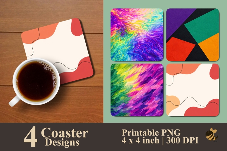 Eternal Abstract Coaster Sublimation Design