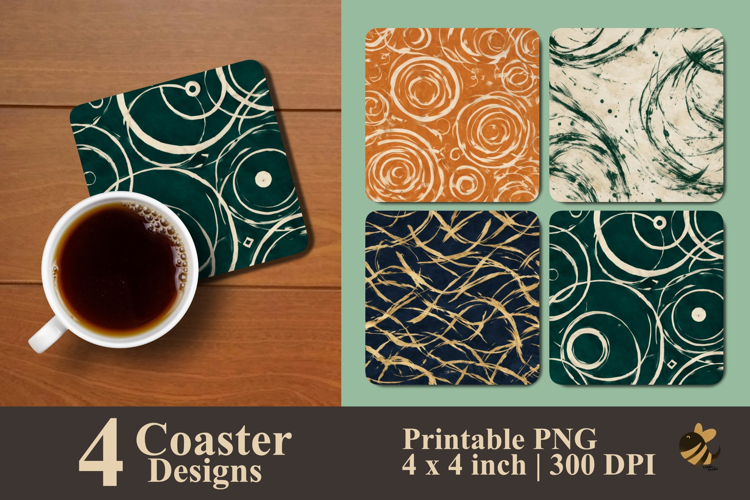 Abstract Harmony Coaster Sublimation Design