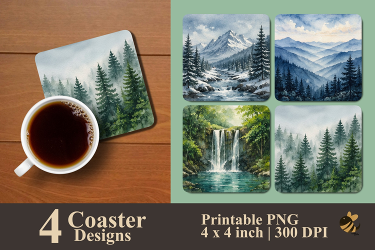 Echoes of the Wild Coaster Sublimation Designs