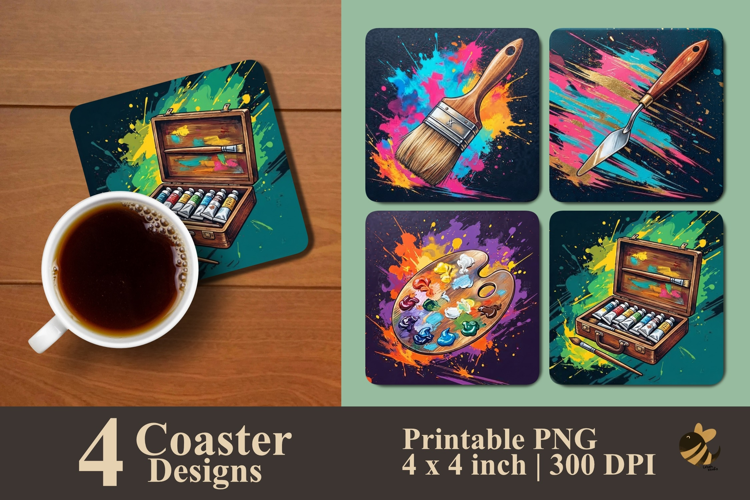 Creative Tools Series Coaster Sublimation Designs