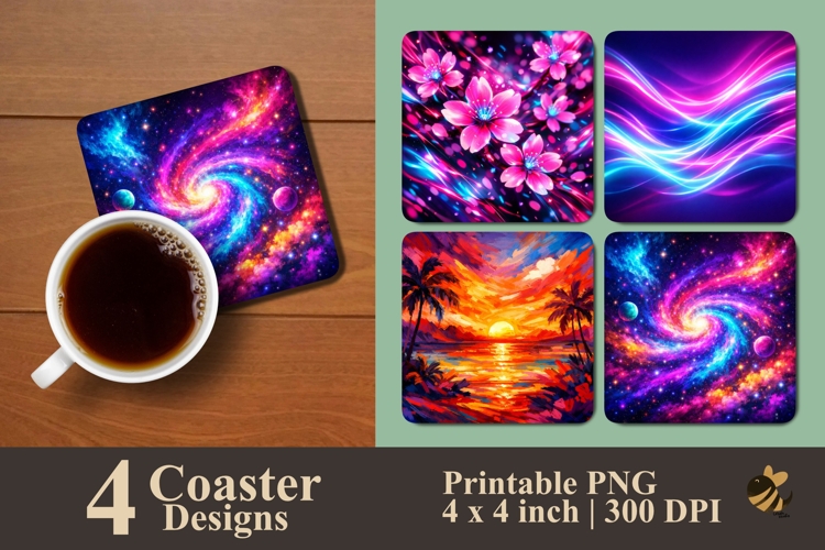 Cosmic Arts Coaster Sublimation Design