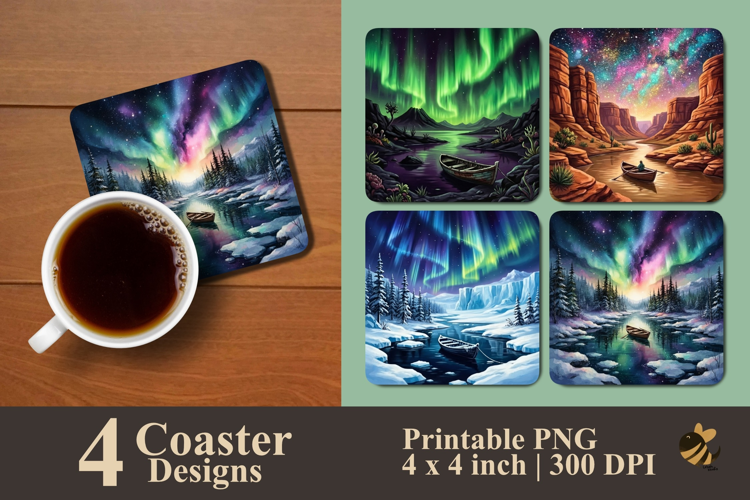 Mystic Nature Odyssey Coaster Sublimation Designs