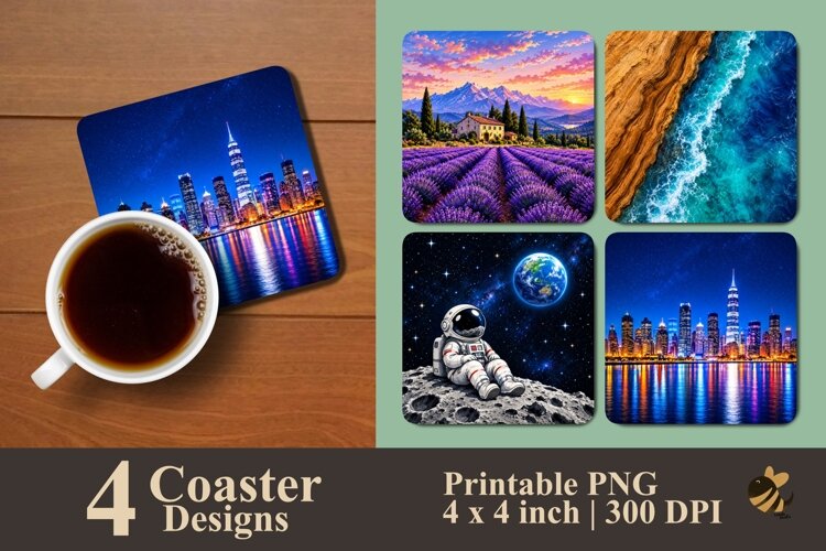 Infinite Horizons Collection Coaster Sublimation Designs example image 1