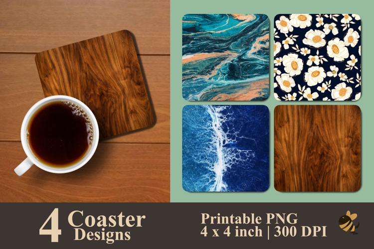 Nature’s Harmony Set Coaster Sublimation Design