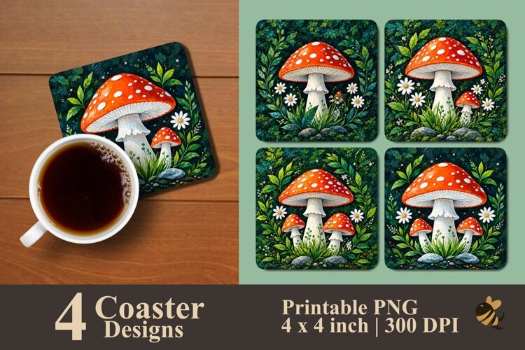 Enchanted Forest Collection Coaster Sublimation Designs example image 1