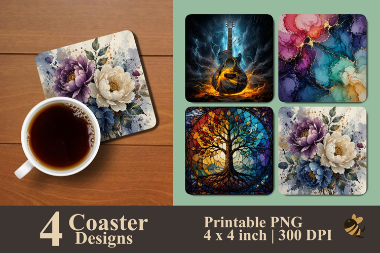 Art Collection Coaster Sublimation Designs