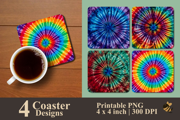 Color Burst Series Coaster Sublimation Designs